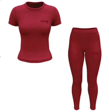 Crimson Loungewear Basic Set